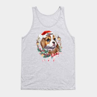 Christmas Dog Beagle Tank Top